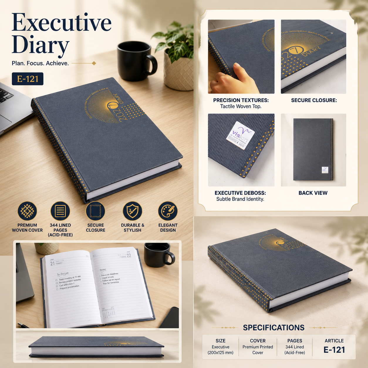 Eco Kraft Diary E-118
