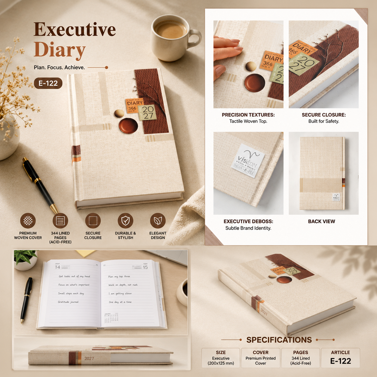 Eco Kraft Diary E-119