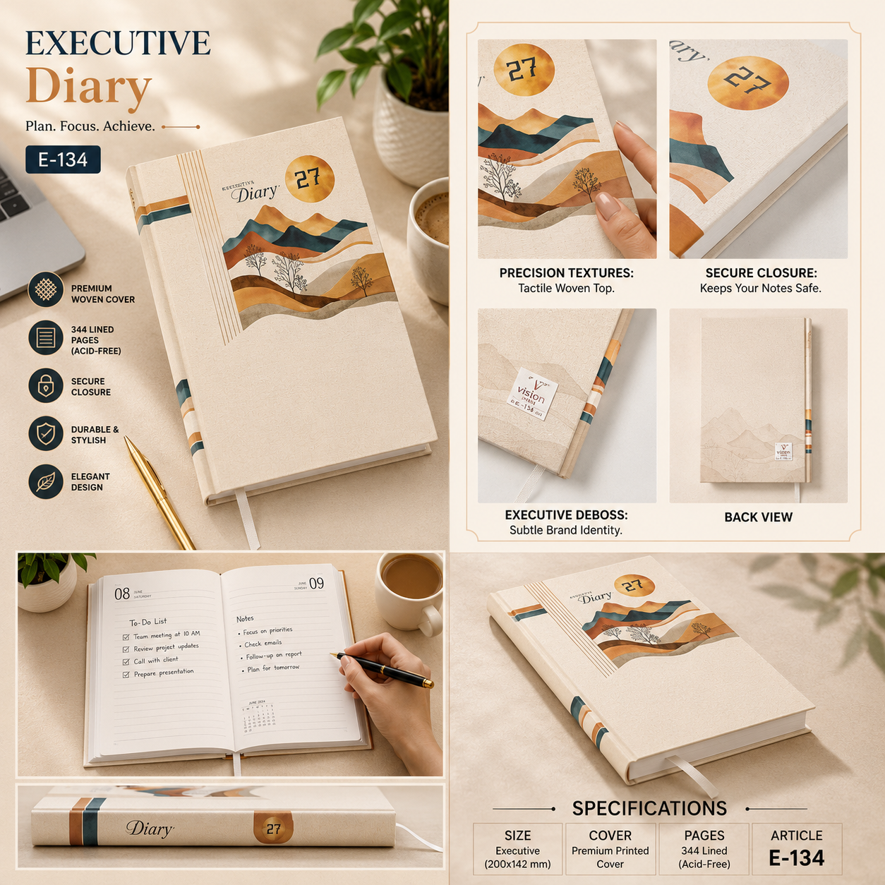 Eco Kraft Diary E-121-B