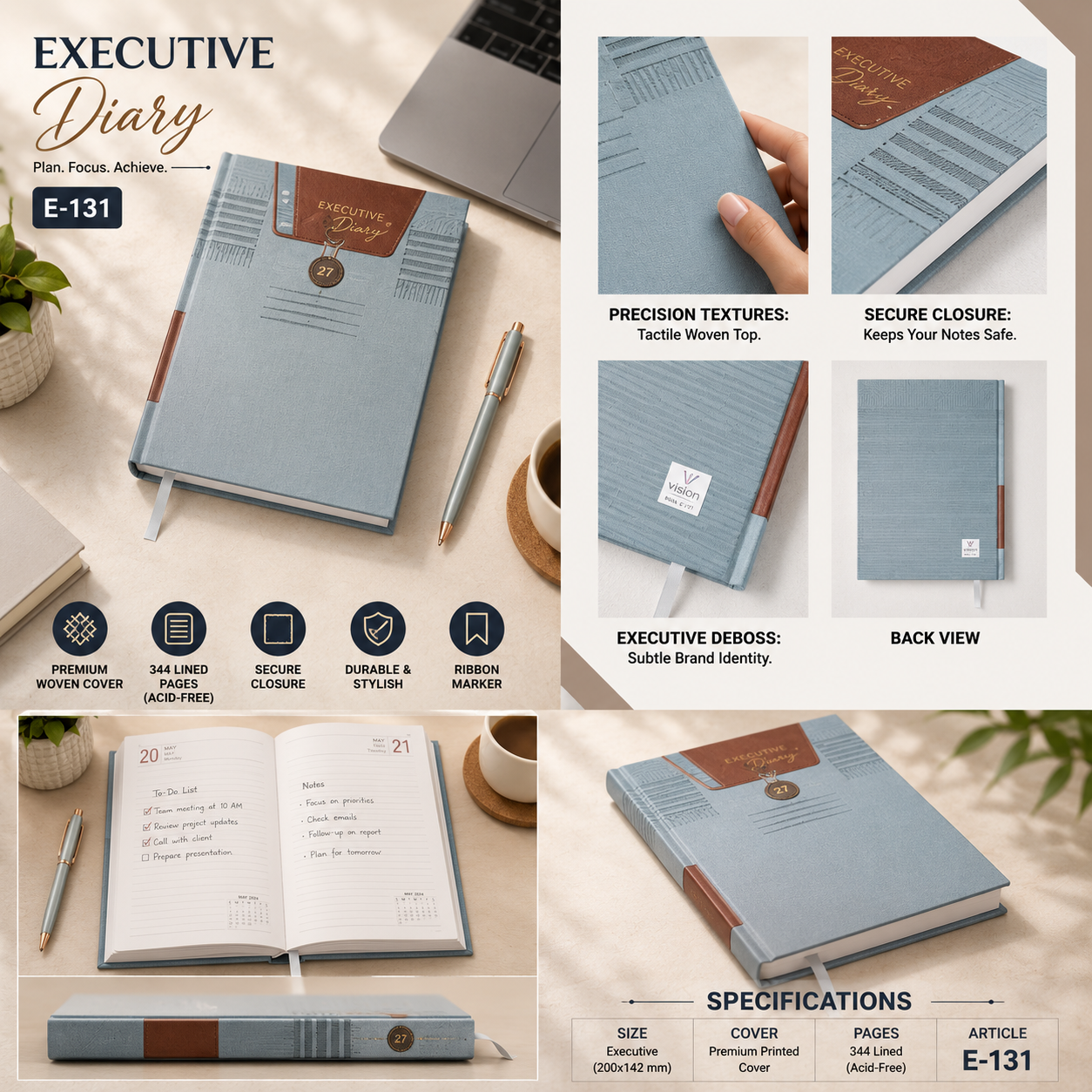 Eco Kraft Diary E-122