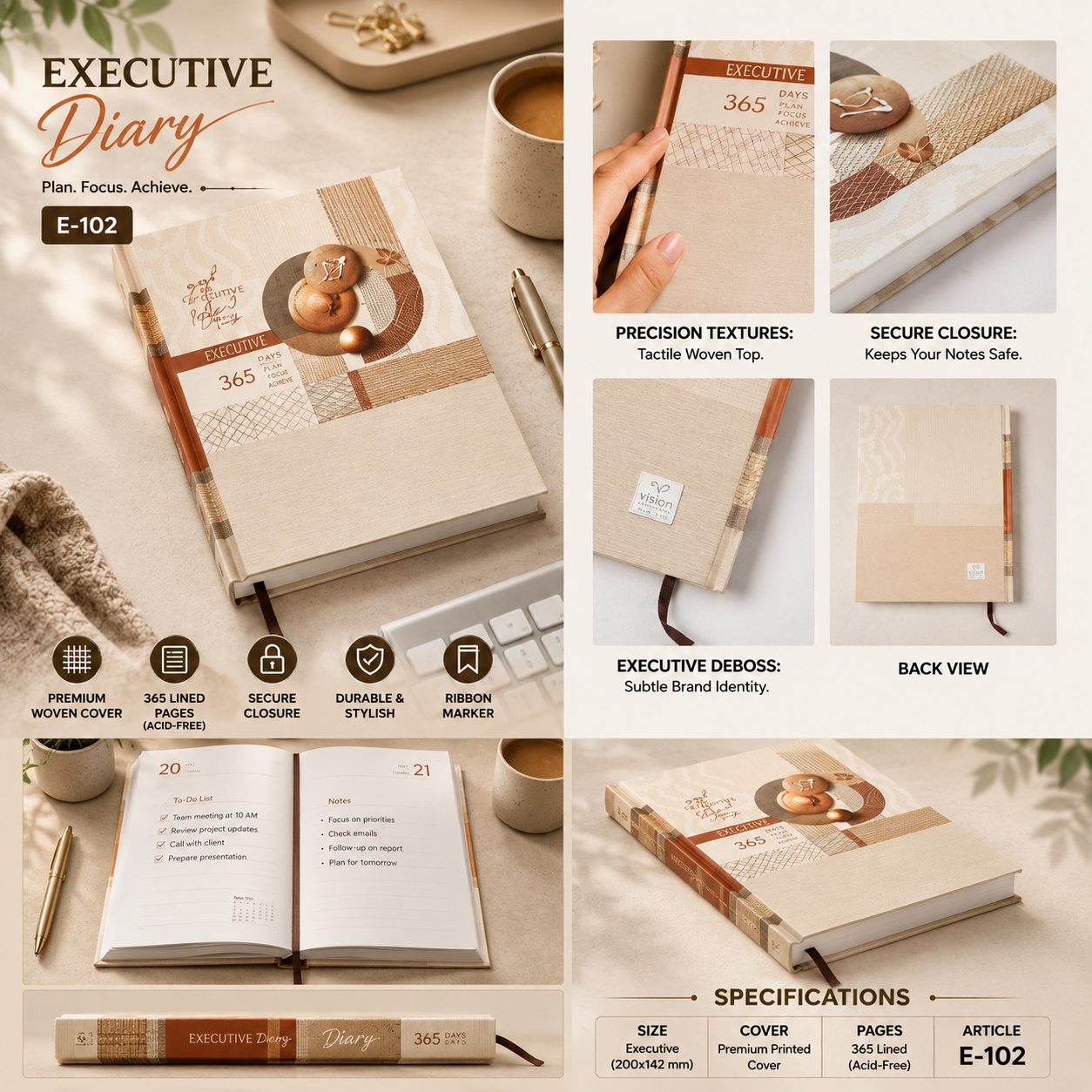 Eco Kraft Diary E-123