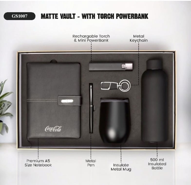 Matte Vault - With Torch Powerbank