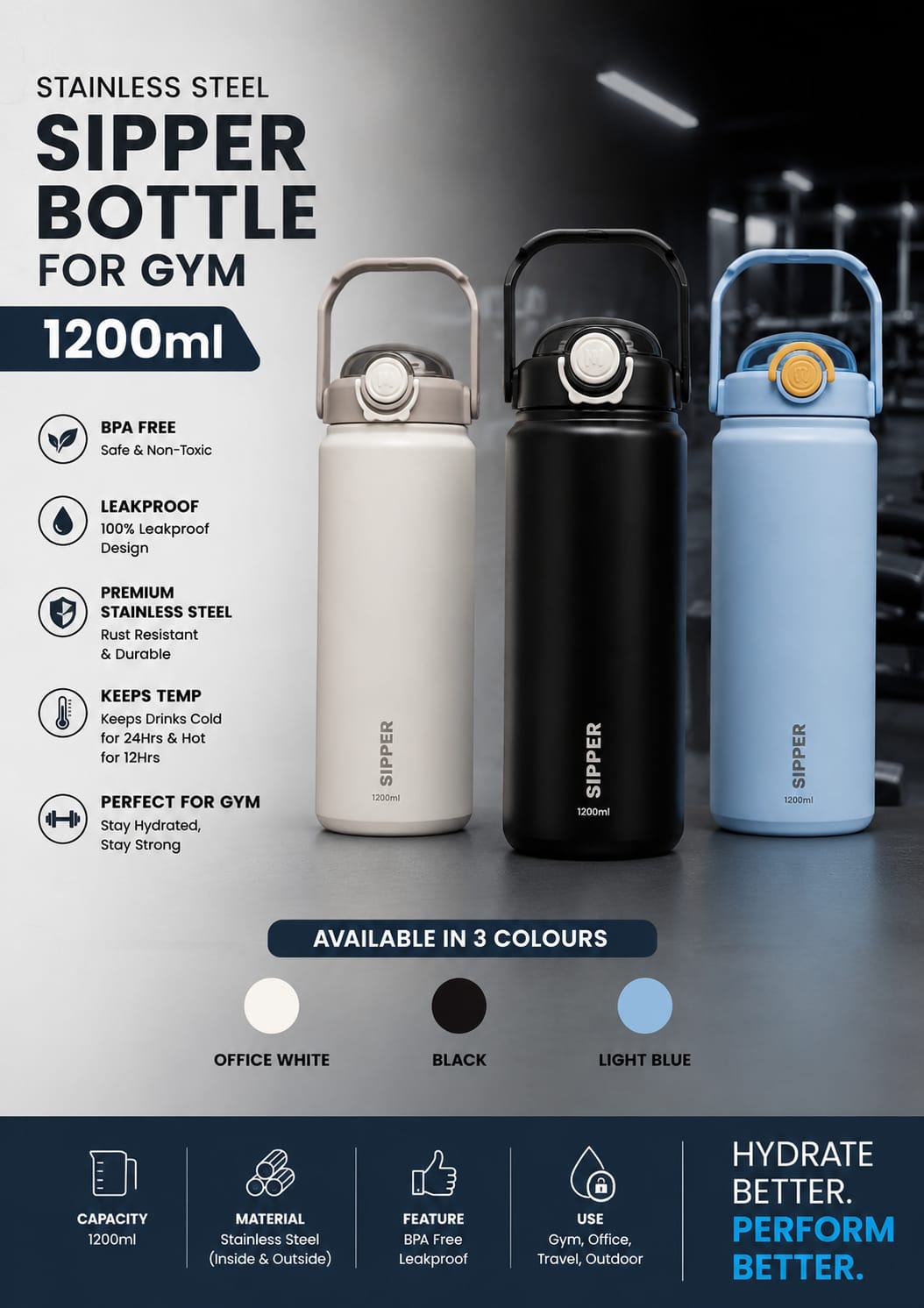 1200 Sipper Bottle
